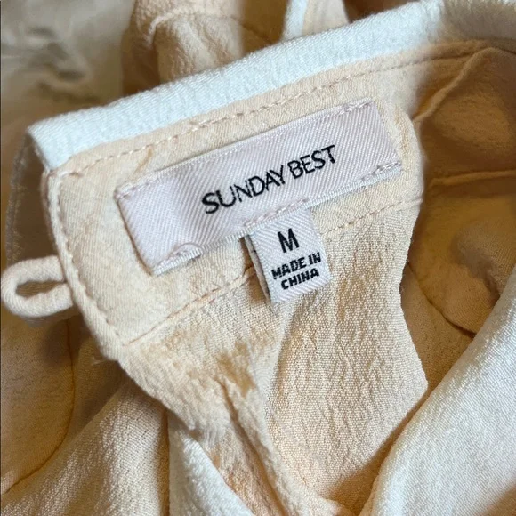 Women's Cream Collared Top - Picture 2 of 4